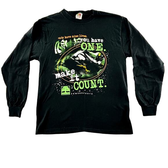 Fruit of the Loom Other - Vtg‎ Mens L Shade Tree PowerSports Tiger Snowmobile Long Sleeve Make It Count